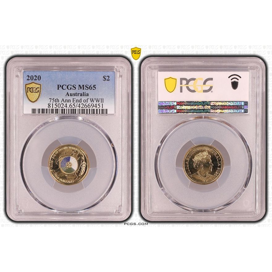 75th Ann End of WWII Colorized , Two Dollar, 2020, PCGS MS65