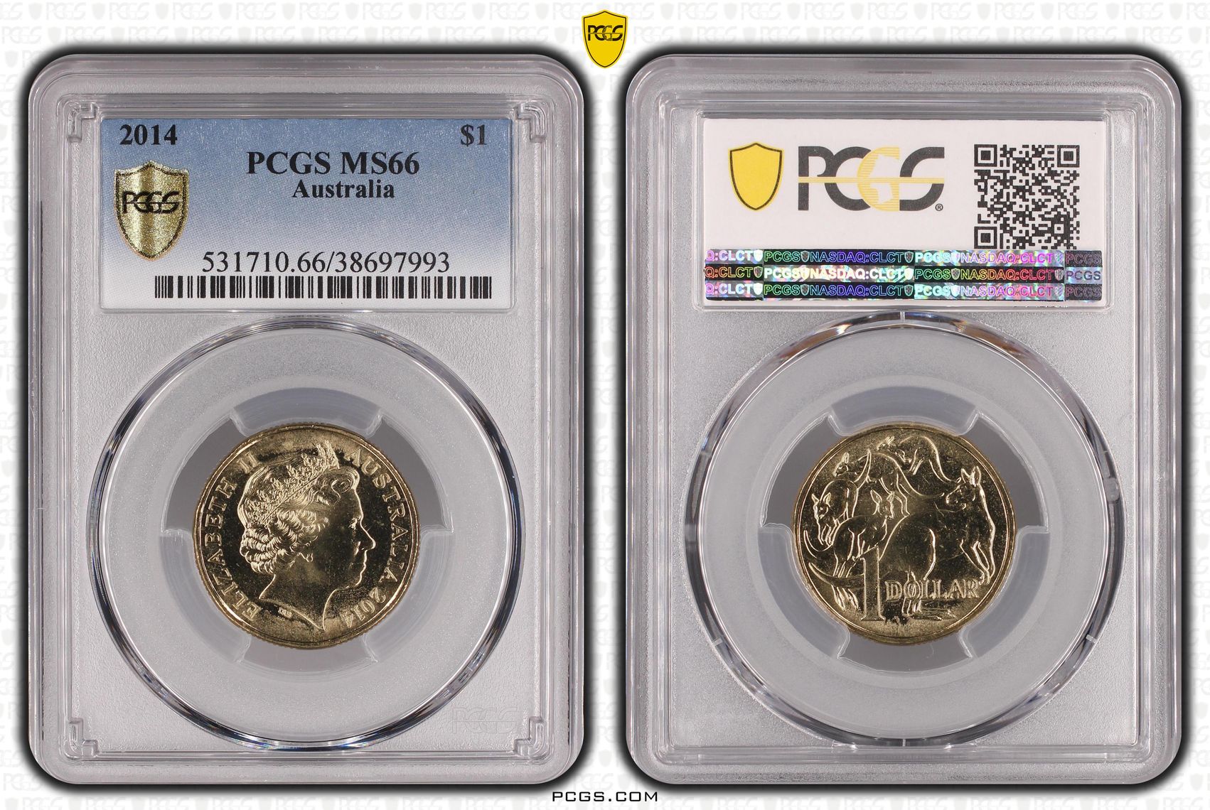One Dollar, 2014, PCGS MS66