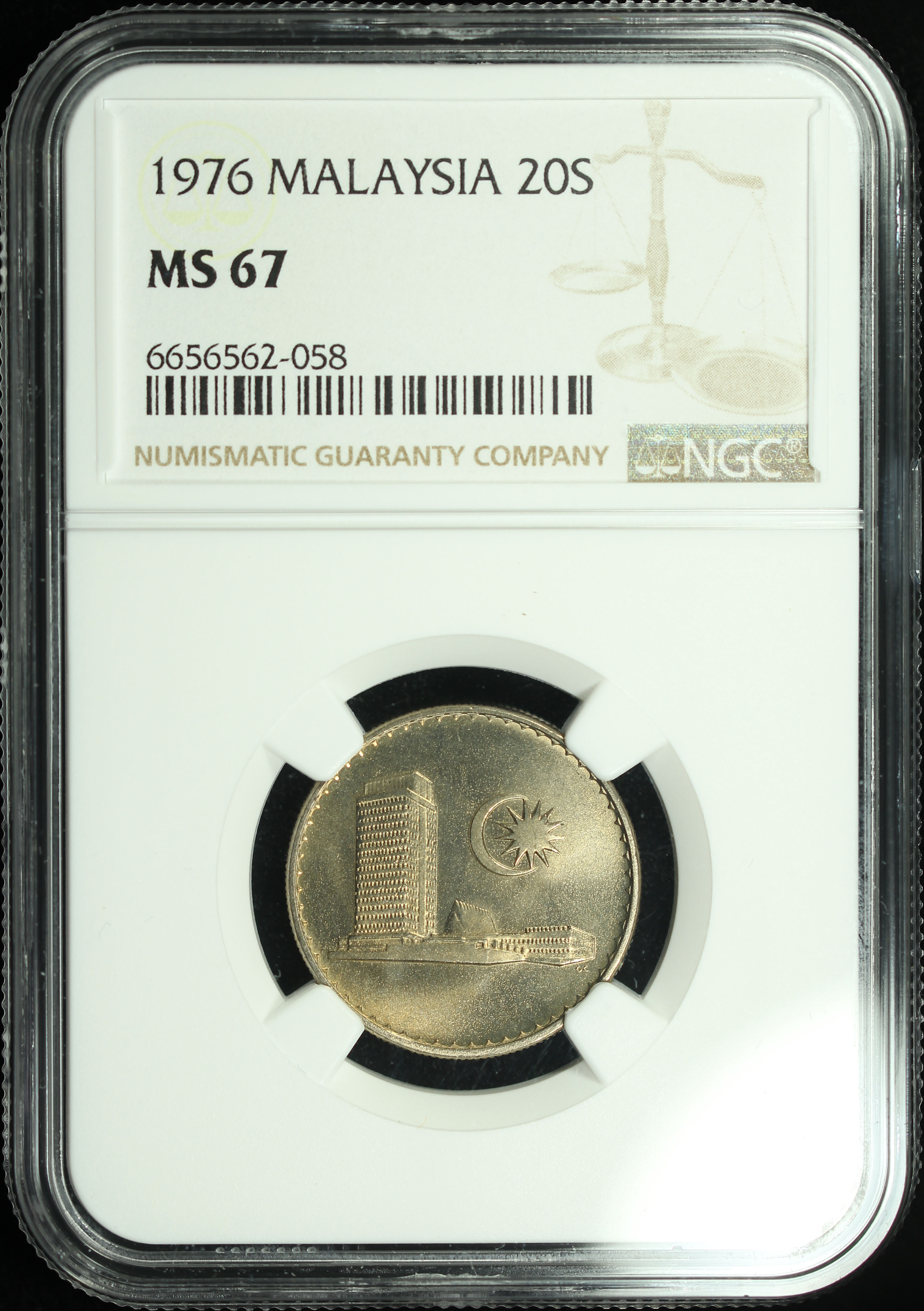 Malaysia, 1976, 20 Sen, NGC MS67. | Unique World Coin Sdn Bhd
