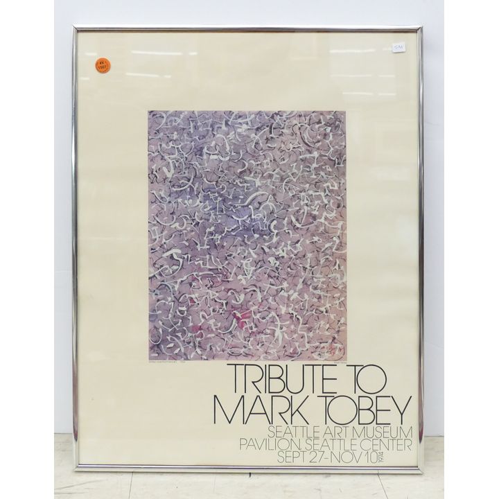 Tribute to Mark Tobey Exhibition Poster Framed 22''x17''