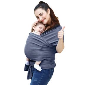 Baby wrap Stretchy Baby sling carrier Dark grey |