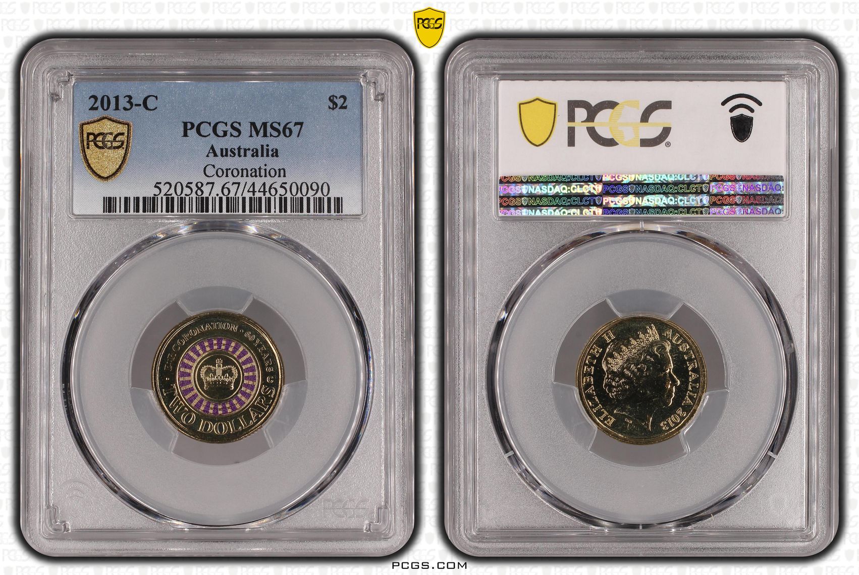 2013-C Australian Two Dollar, $2 Coronation PCGS - MS67 -090