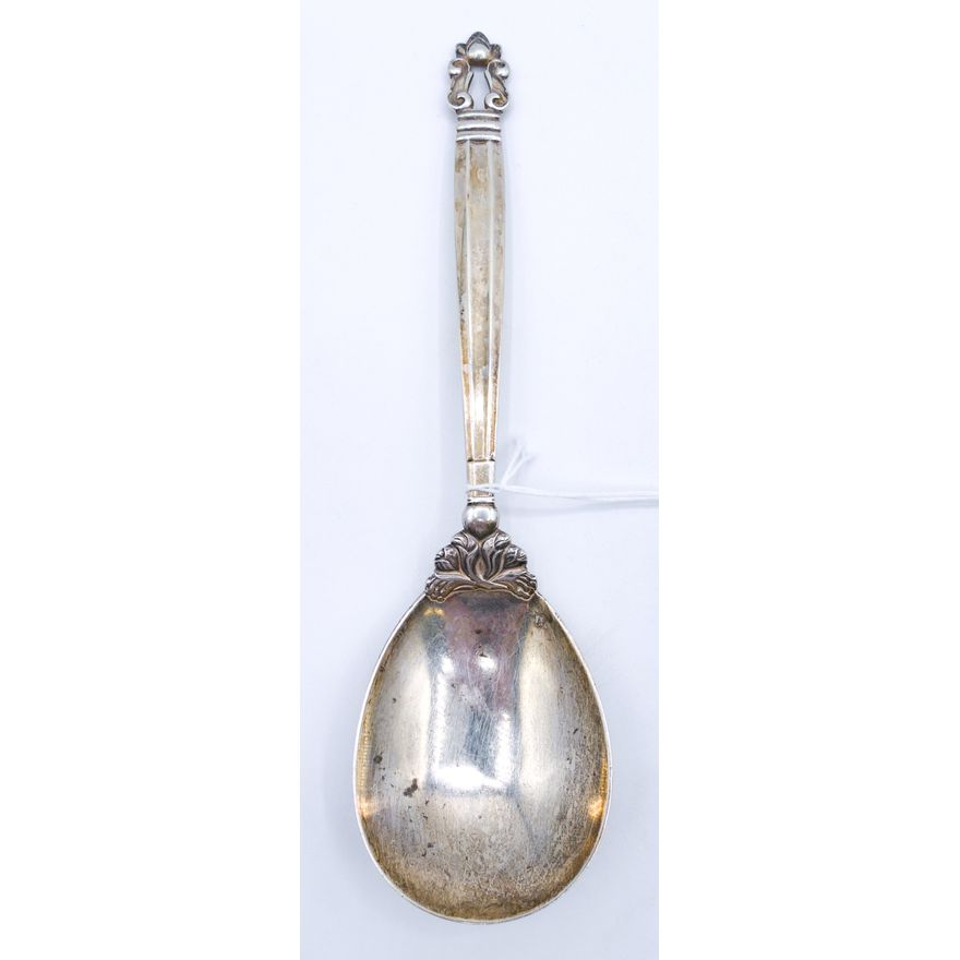 Georg Jensen Royal Danish Sterling Serving Spoon 9'' - 90 Grams
