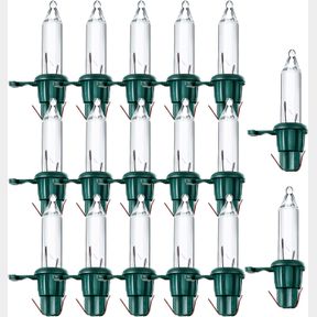 MUDDER 200 COUNT REPLACEMENT CHRISTMAS TREE LIGHT BULBS 2.5V 0.425 WATT MINI REPLACEMENT LIGHT BULB INCANDESCENT WIRE STRING LIGHT