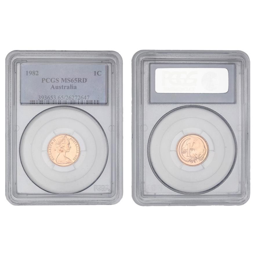 Elizabeth II, One Cent, 1982, PCGS MS65RD