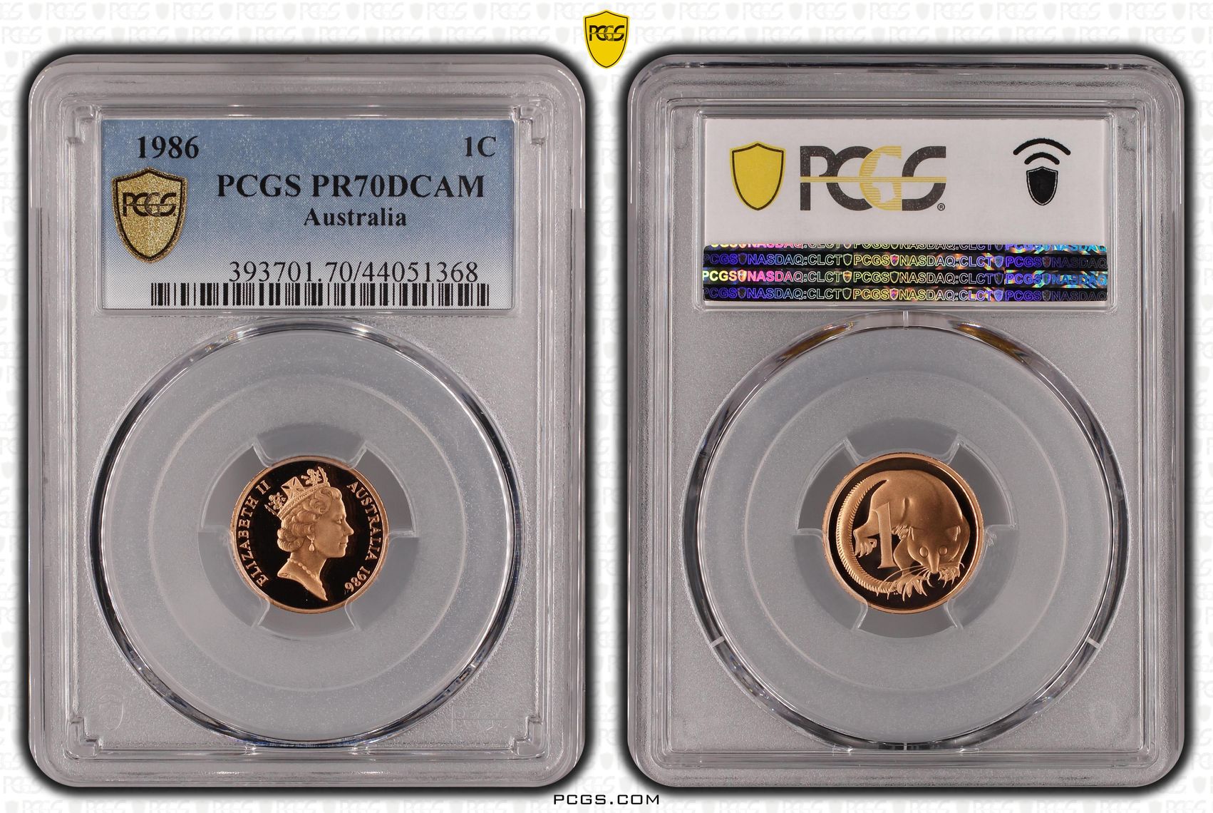 1986 Australia One Cent, 1c PCGS - PR70DCAM POP 75/0 -368