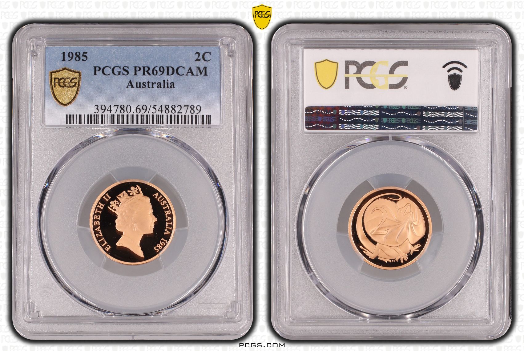 Two Cent, 1985, Pcgs Pr69dcam