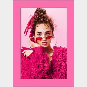 TWING 4X6 PICTURE FRAME,PINK PICTURE FRAMES DISPLAY PICTURES 3.5X5 WITH MAT OR 4X6 WITHOUT MAT,COLORED PHOTO COLLAGE FRAME FOR WAL