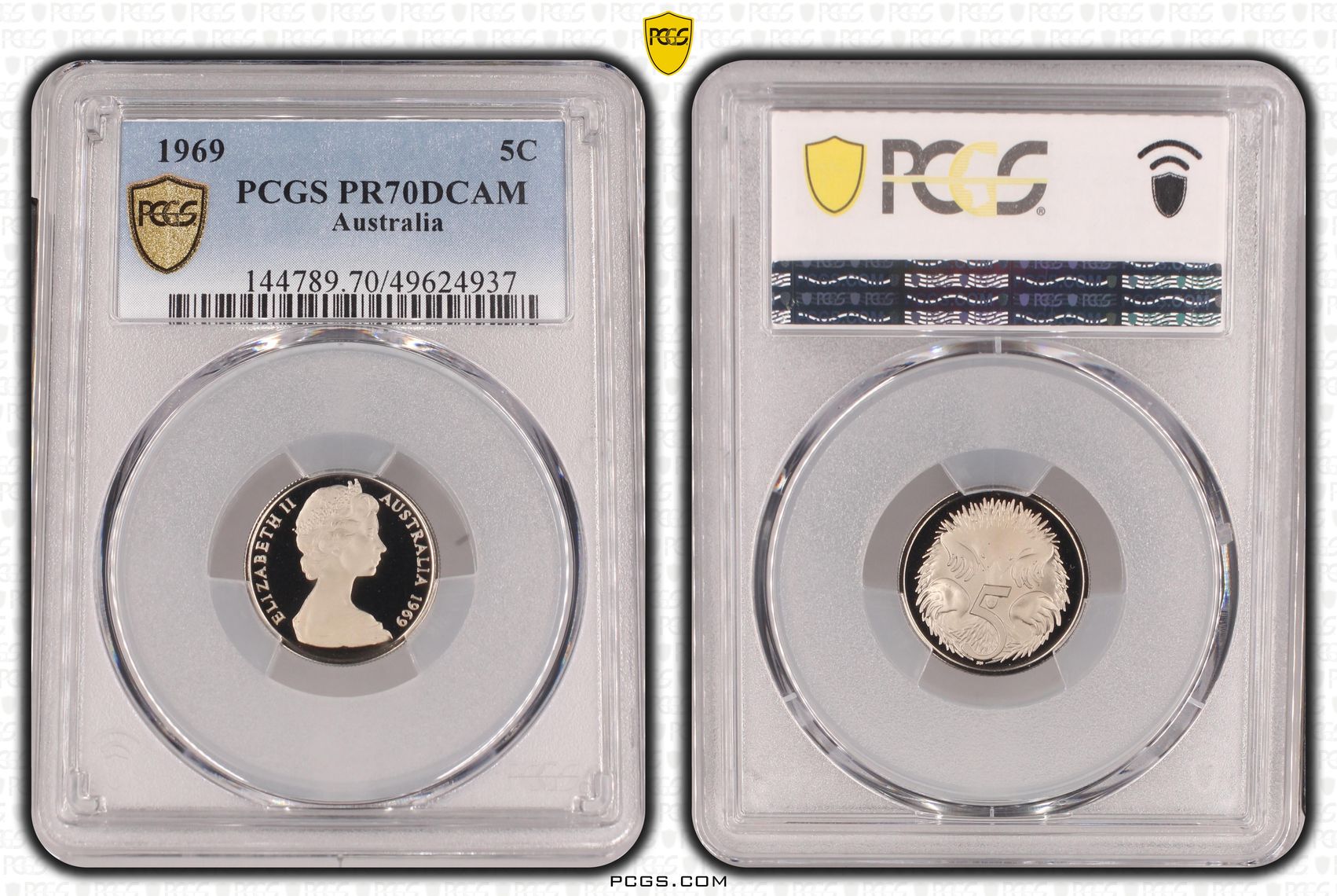 Pop 5/0, Five Cent, 1969, Pcgs Pr70dcam