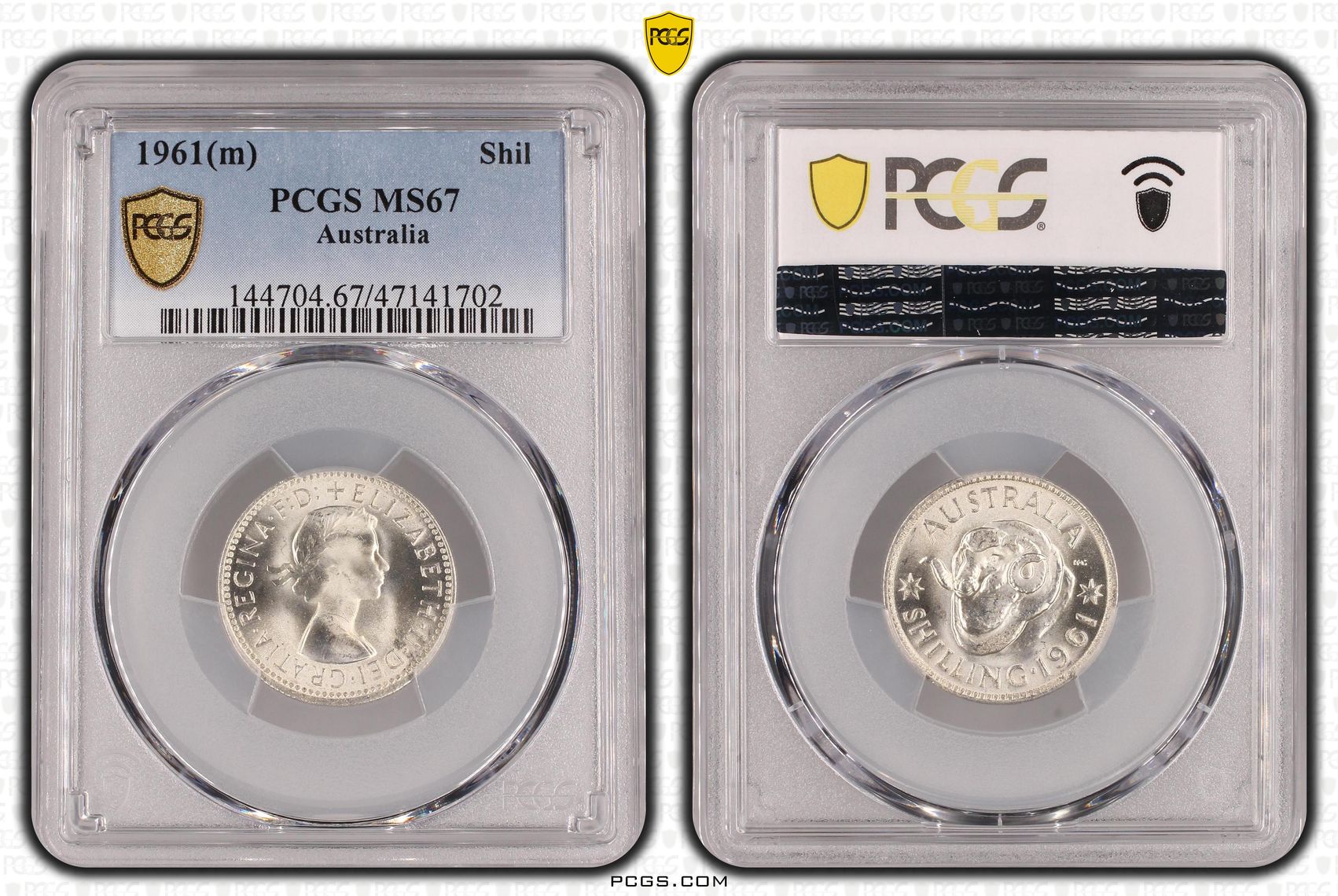 Shilling, 1961(m), PCGS MS 67