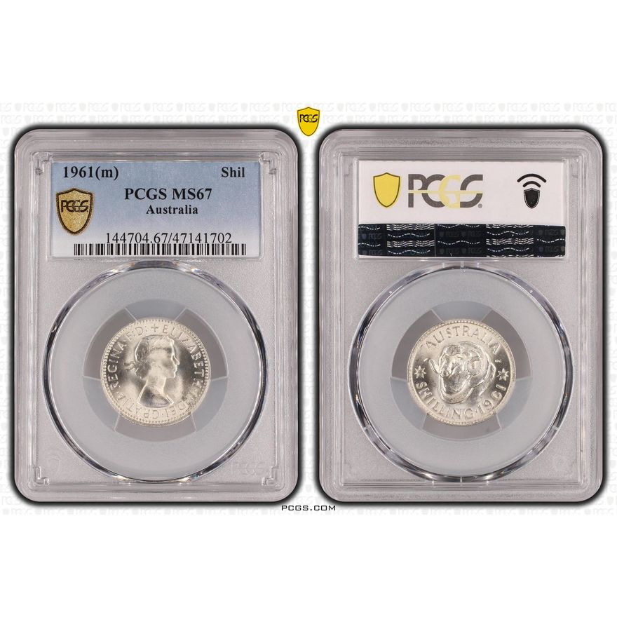 Shilling, 1961(m), PCGS MS 67
