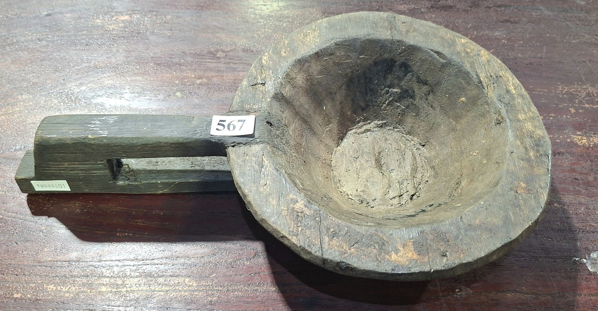 567 · TRIBAL WOODEN LADLE