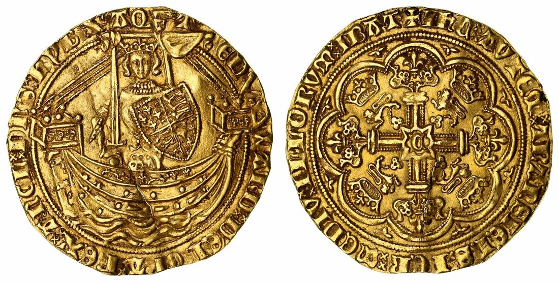 Edward III (1327-1377), Fourth Coinage, Treaty Period, Noble, 1361-1369 ...
