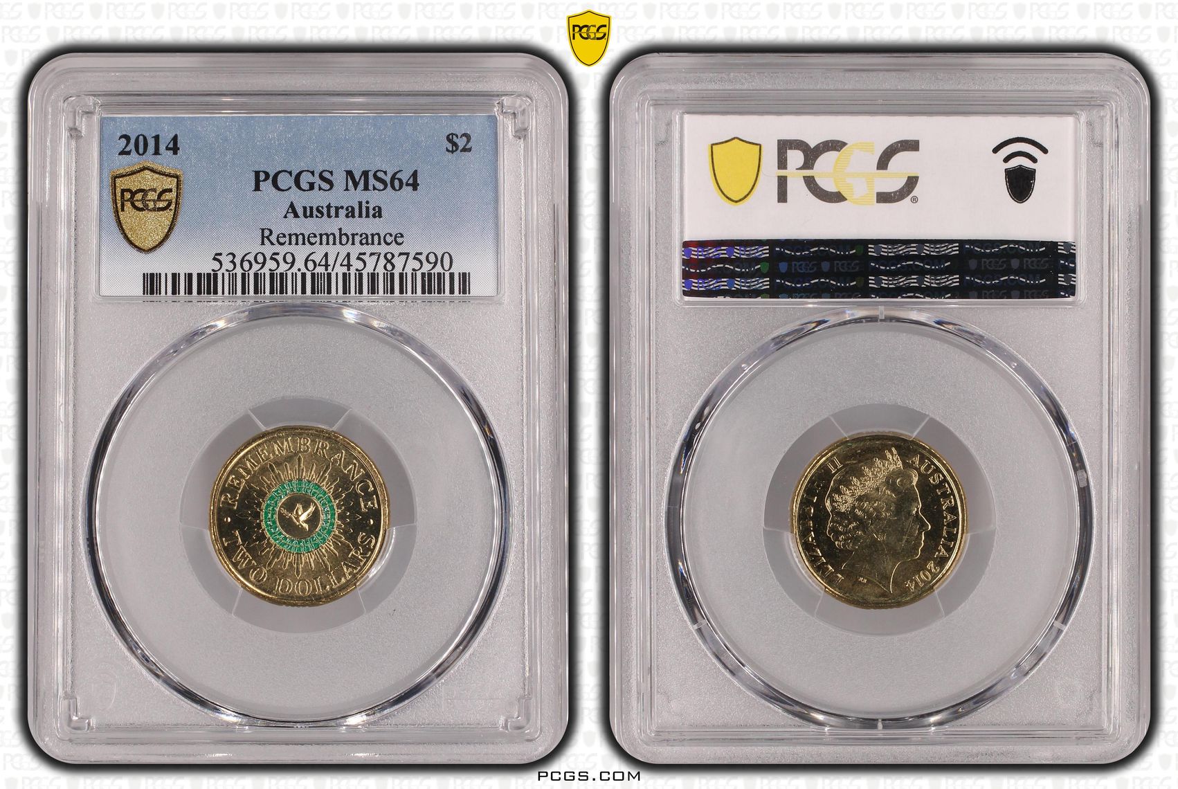 Remembrance, Two Dollar, 2014, PCGS MS 64