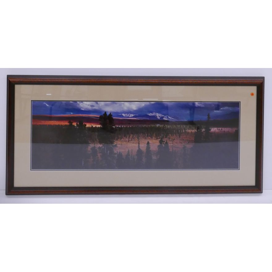Thomas Mangelsen 'Passing Season, Alaska' Panoramic Color Photograph Framed- 27x57''