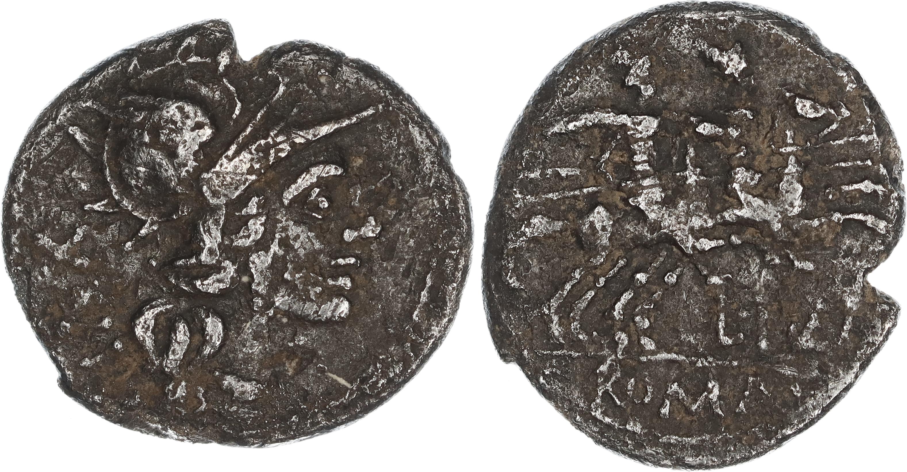 Roman Republic, L. Iulius, Silver Denarius, 141 BC, nVF