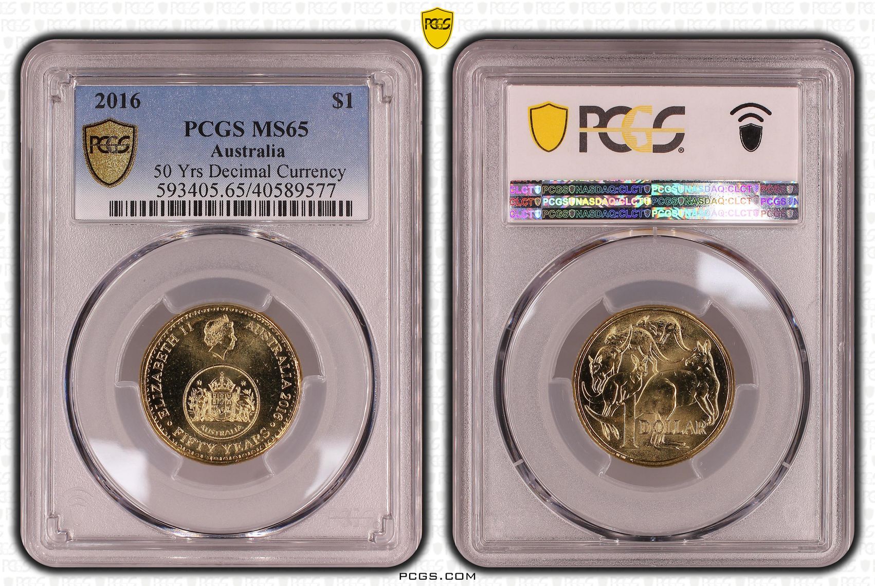 50 Yrs Decimal Currency, One Dollar, 2016, PCGS MS65
