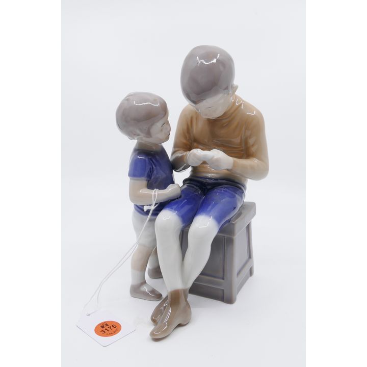 B&G Denmark Porcelain 'Tom & Willy' Figurine of Brothers #1648