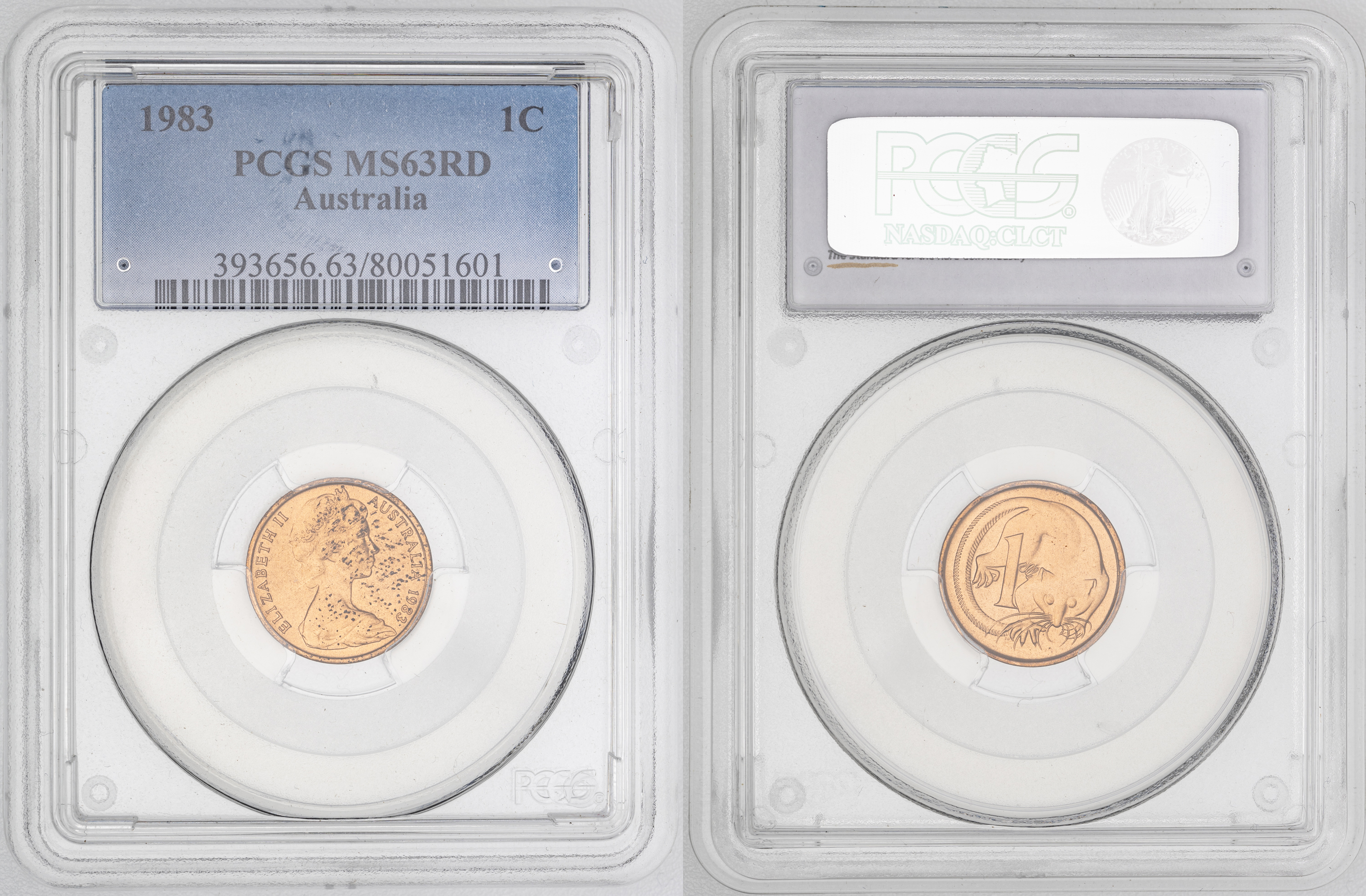 Elizabeth II, , One Cent, 1983, PCGS MS63RD