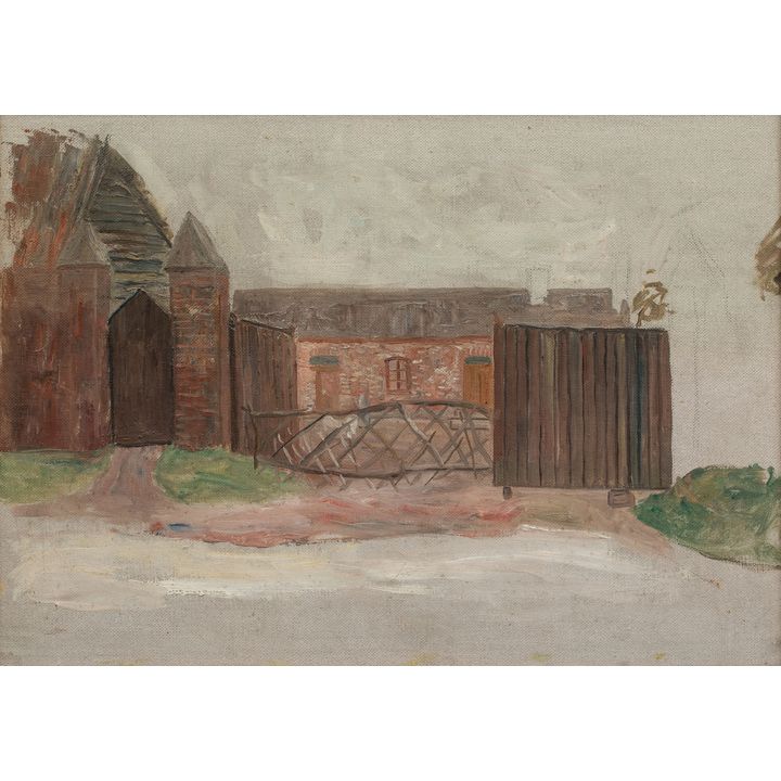 Tadeusz Makowski | Zagroda z fragmentem bramy, ok. 1924