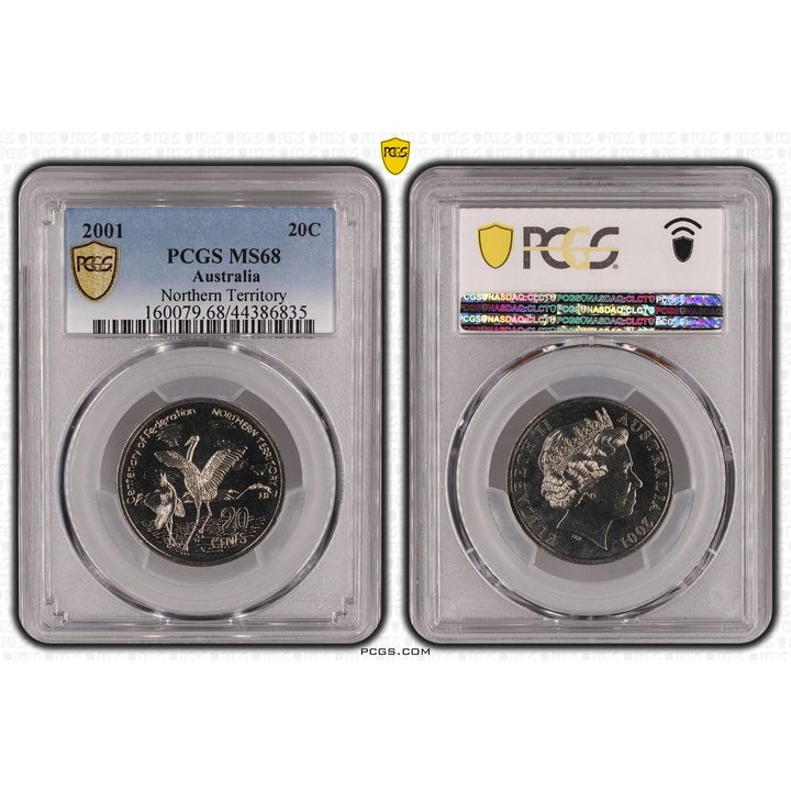 2001 Australia Twenty Cent, 20c Northern Territory PCGS - MS68 -835