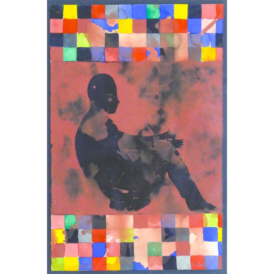 DeLoss McGraw ''Seated Man'' Signed Painting on Paper