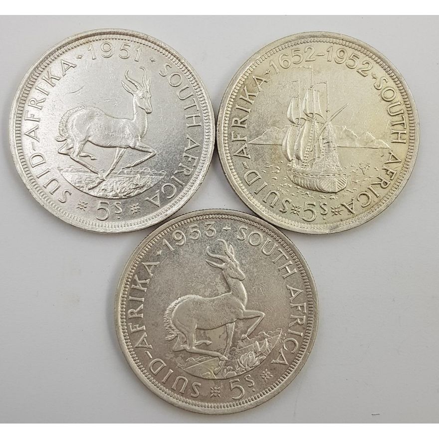 Sth Africa Silver Crowns (x3)