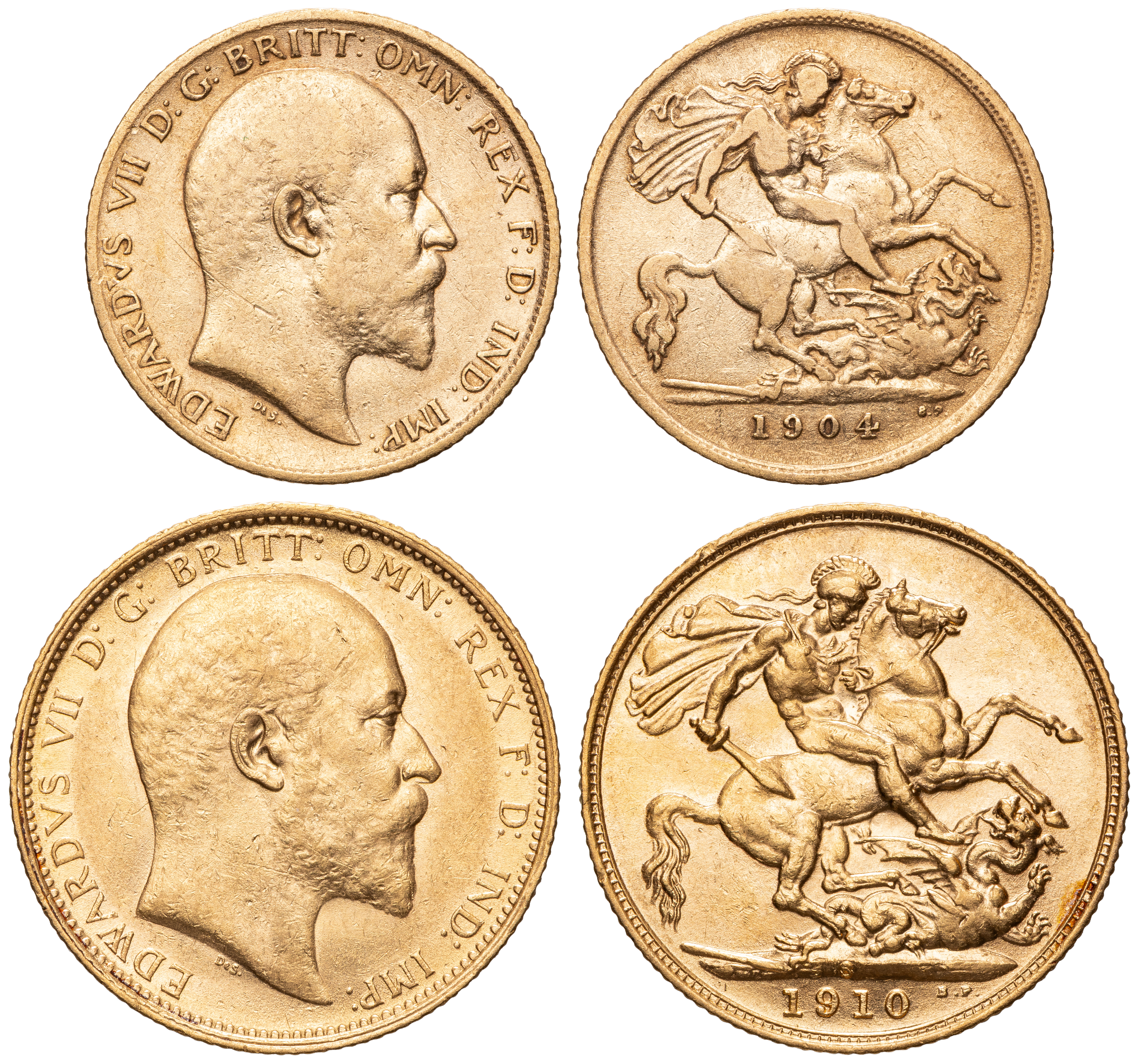 Edward VII, Sovereign, 1910-S, EF