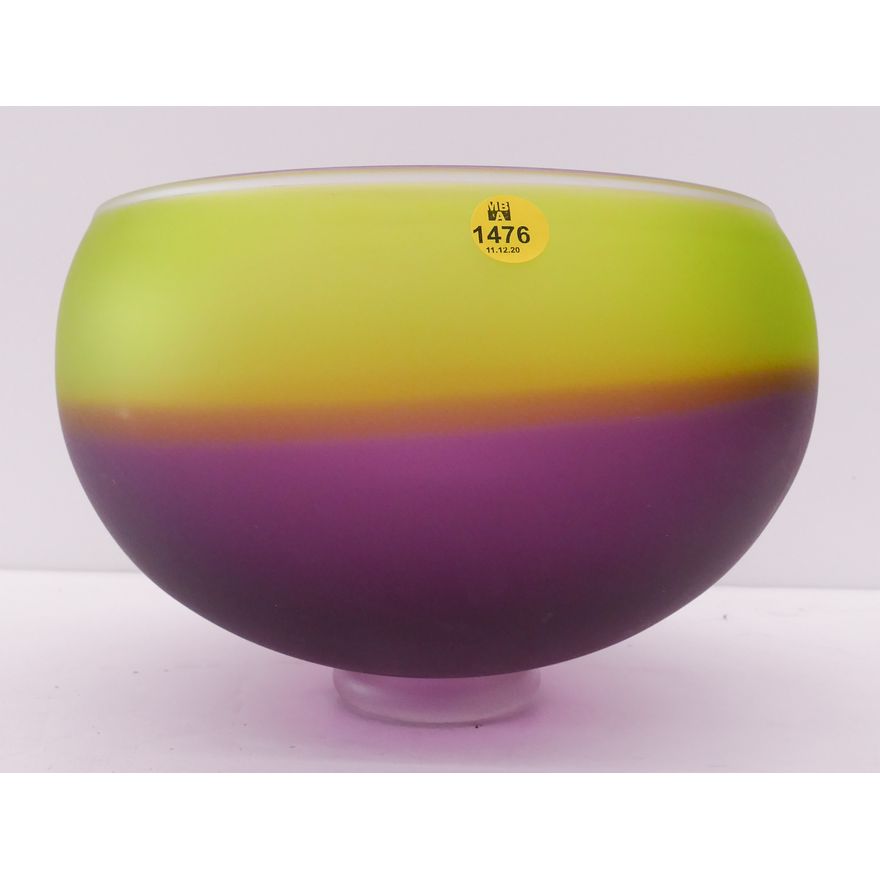 Gary Bolt Parabolic Art Glass Bowl- 6.5 x 10'' w/ COA (LC1)