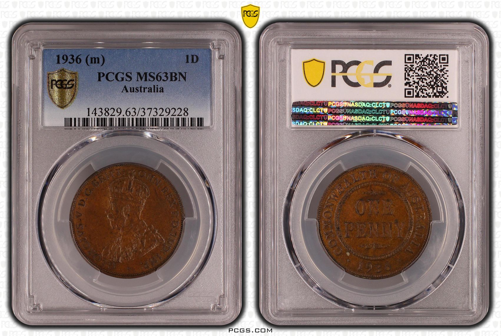 53 · Penny, 1936, PCGS MS63BN