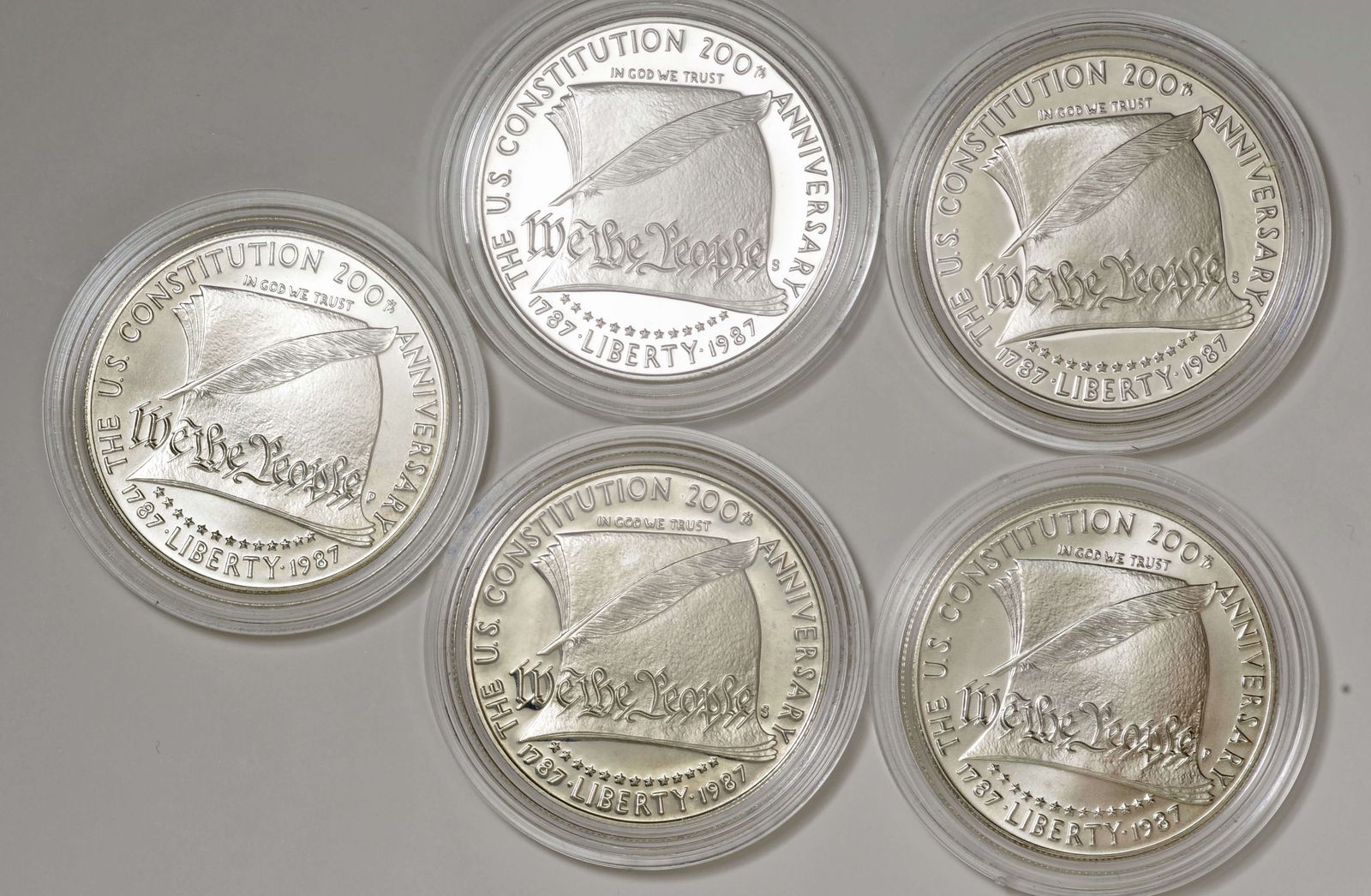 アメリカ憲法制定200周年1ドルプルーフ銀貨1987年