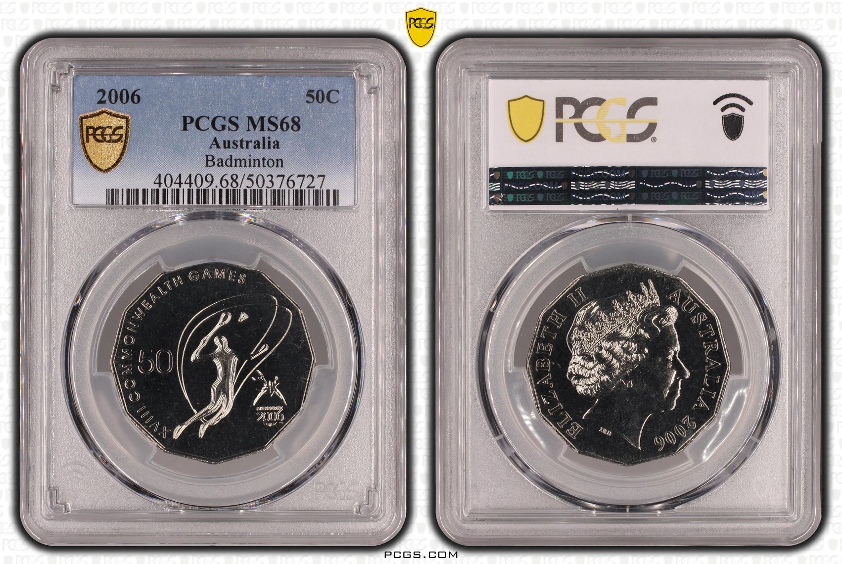102 · Badminton , Fifty Cent, 2006, PCGS MS68