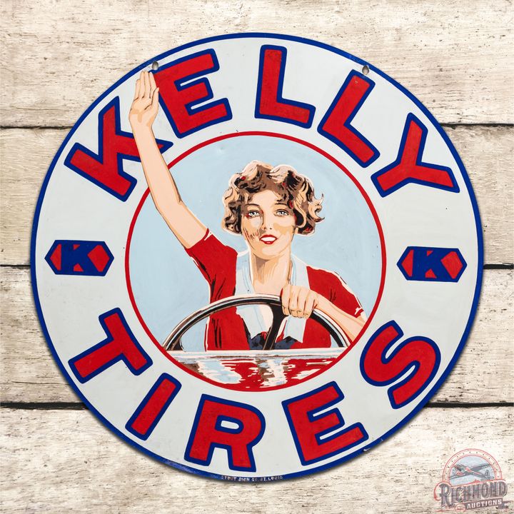 Kelly Tires 24" DST Sign Featuring Lotta Miles