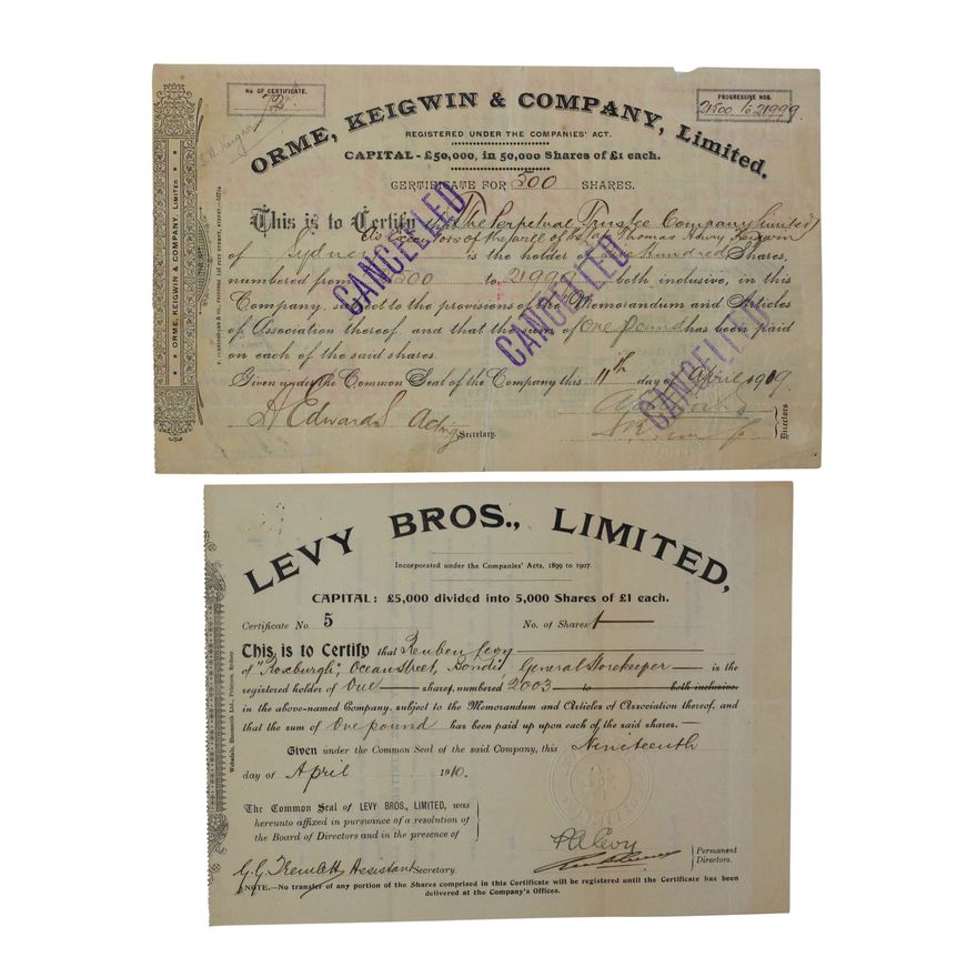Early Share Certificates, VF