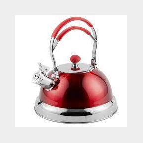 4 Litre Stainless Steel Whistling Kettle-RED-51460/1750 B8 (S4)