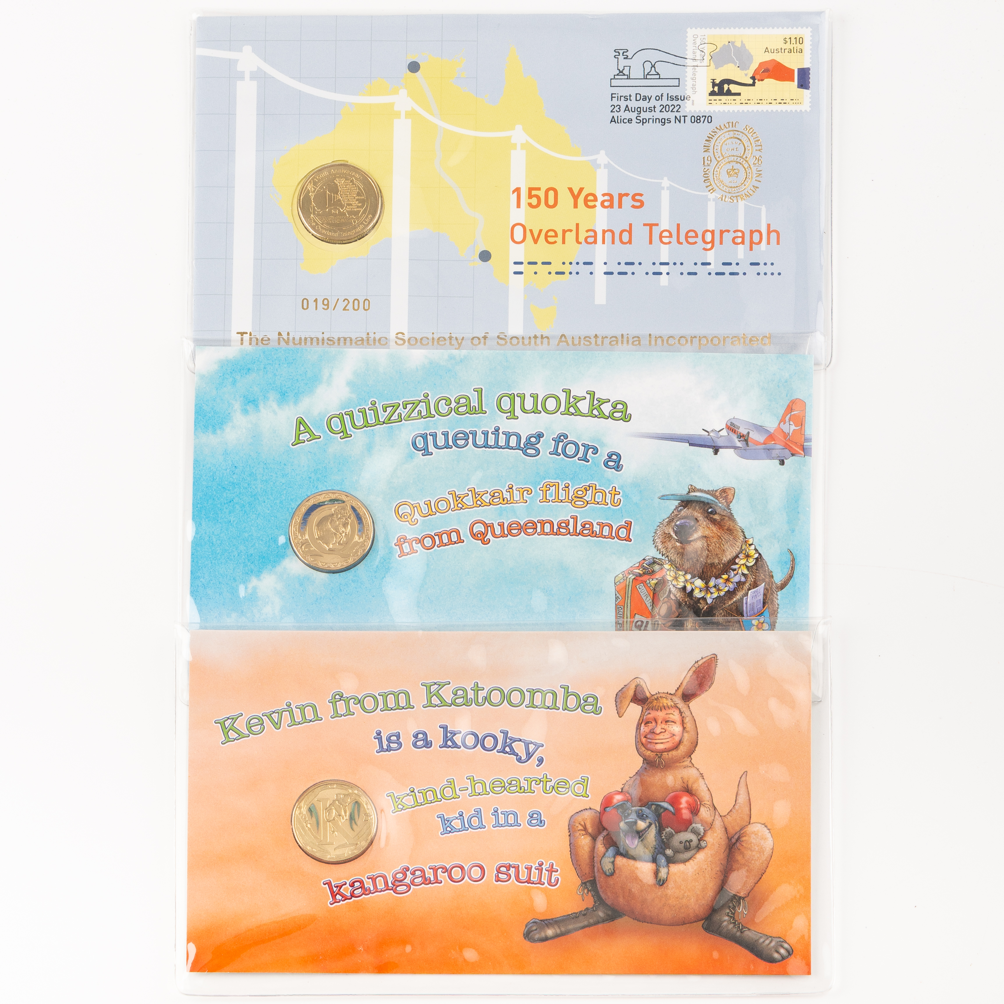Elizabeth II, Aussie Alphabet & Overland Telegraph, One Dollar, 2016 - 2022, UNC