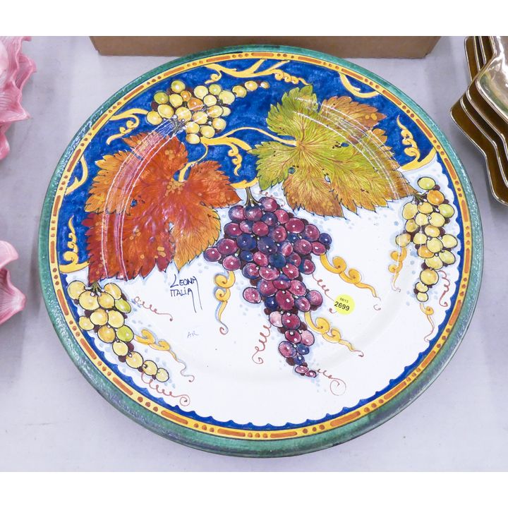 Leona Italian Faience Wall Charger- 16''