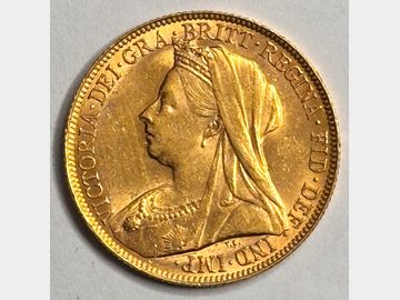 1899 VICTORIA PERTH MINT OLD HEAD GOLD SOVEREIGN (1ST YEAR OF THE PERTH MINT) RARE