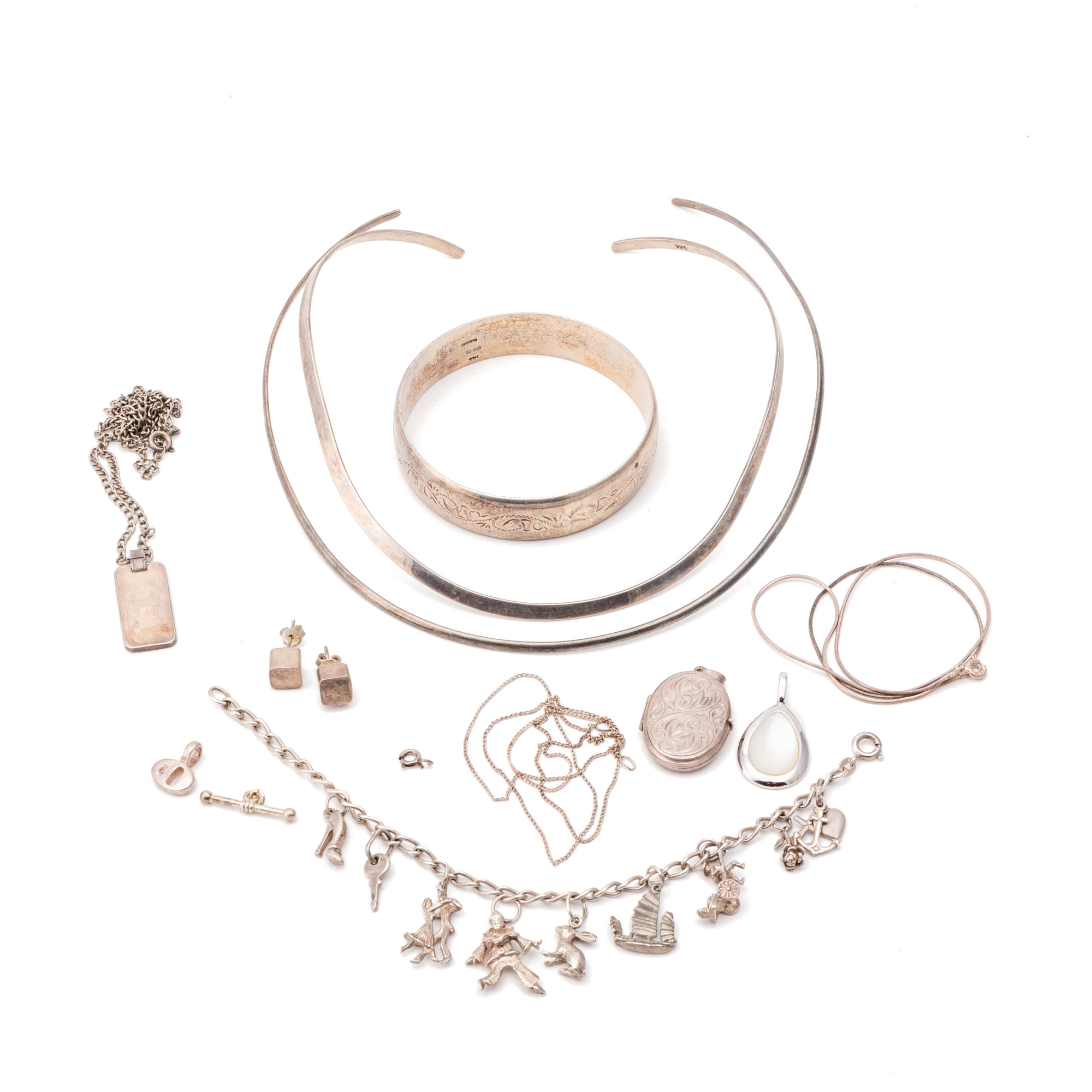 Collection of Silver Jewellery ,