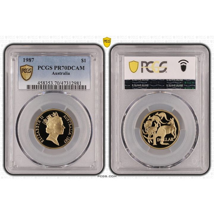 Elizabeth II, Pop 11/0, One Dollar, 1987, PCGS PR70DCAM