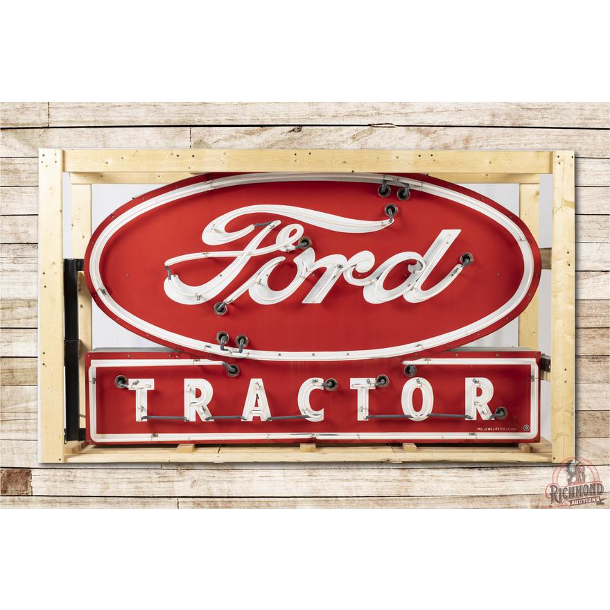 Ford Tractor Double Sided Porcelain Neon Sign TAC 8.75