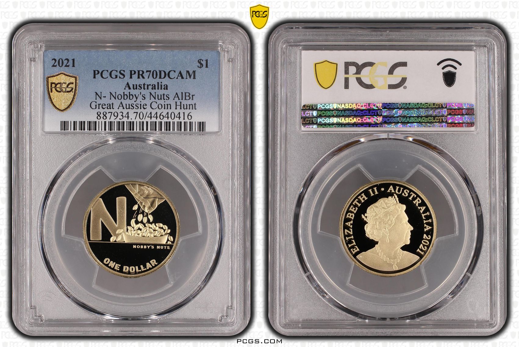 Elizabeth II, N- Nobby's Nuts, One Dollar, 2021, PCGS PR 70DCAM