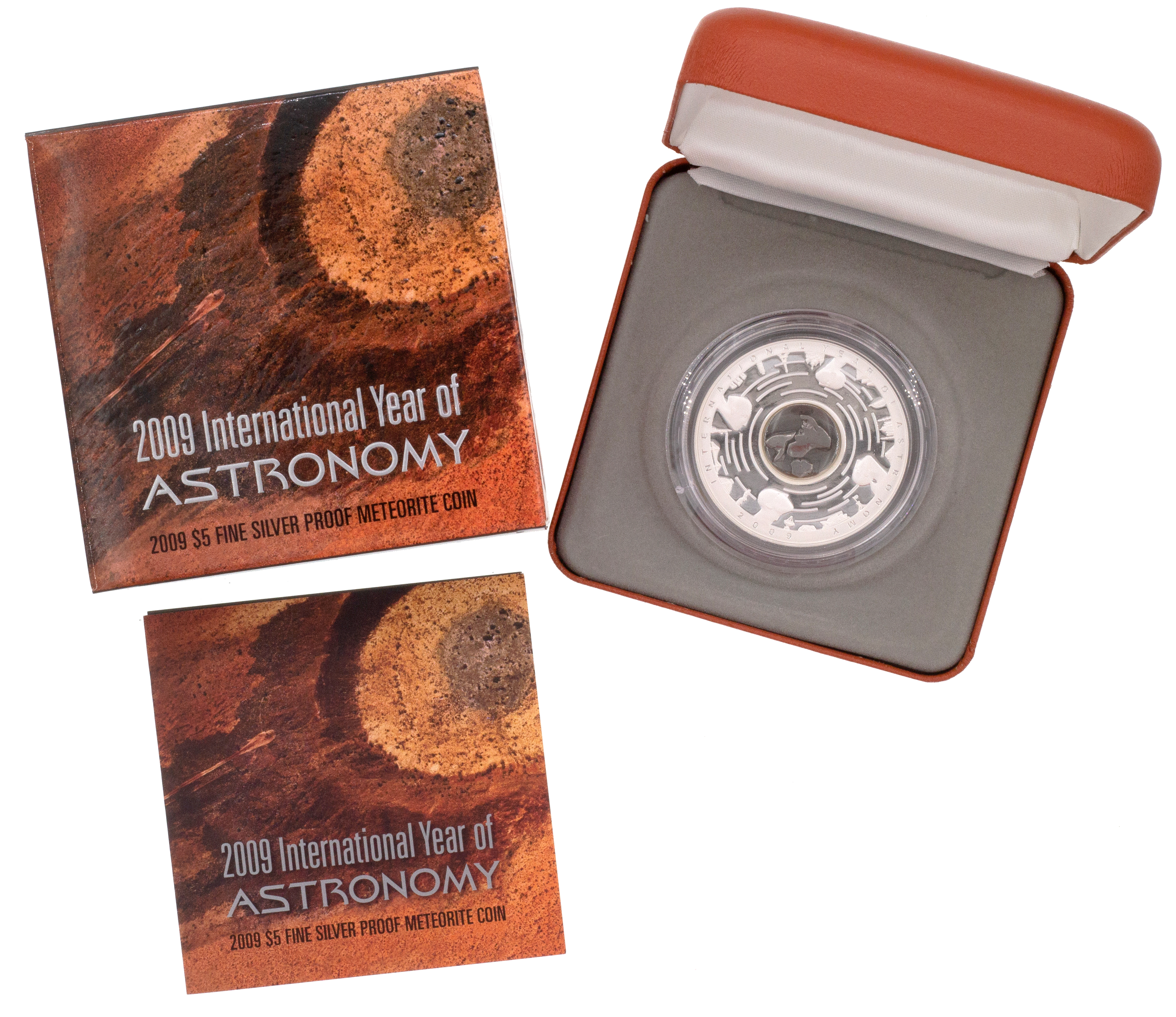 2009 RAM $5 International Year of Astronomy Silver Proof Meteorite Coin