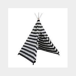Foldable Kids Teepee And Play Tent For Indoor And Outdoor Use-Black and White-50582/19042 (B1 S4)
