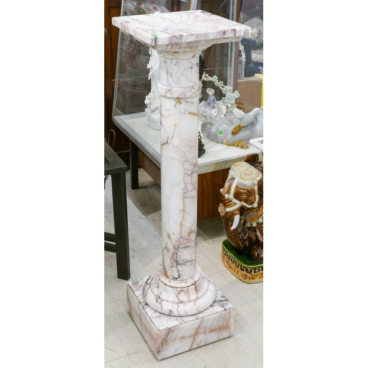 Antique Italian Marble Column Pedestal 44''x12''