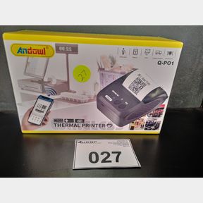 Andowl Portable USB Bluetooth Thermal Printer Receipt Printer - Q-P01