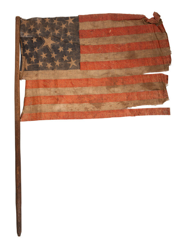 [FLAGS]. 30-star American parade flag. Ca 1848-1850. 