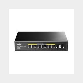 Cudy 10-Port 120W Gigabit PoE Switch with 20Gbps bandwith Grey - Up to 120 watts total PoE budget Up to 30 watts PoE power one port - 51662/