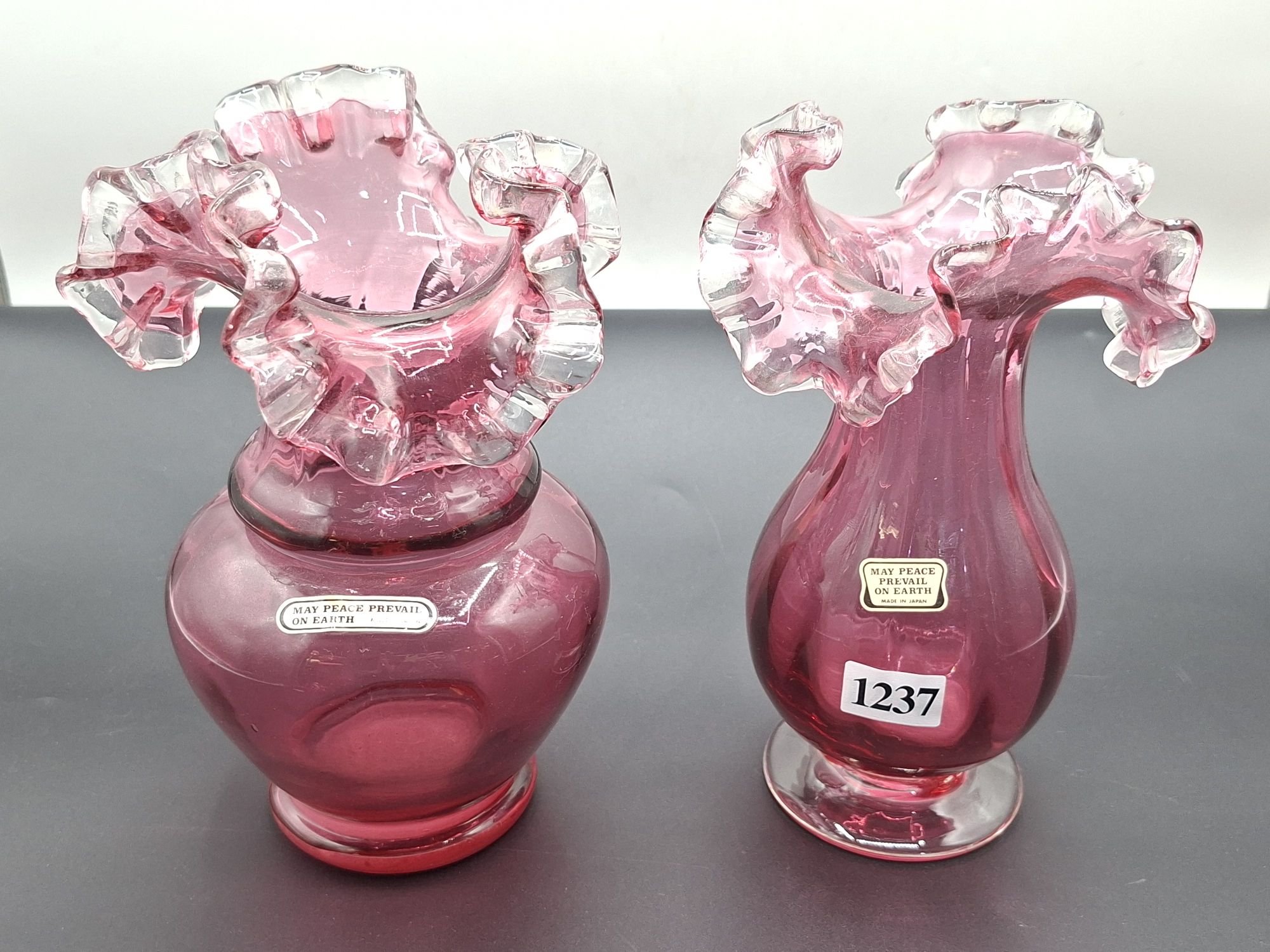 Cranberry Glass Vases