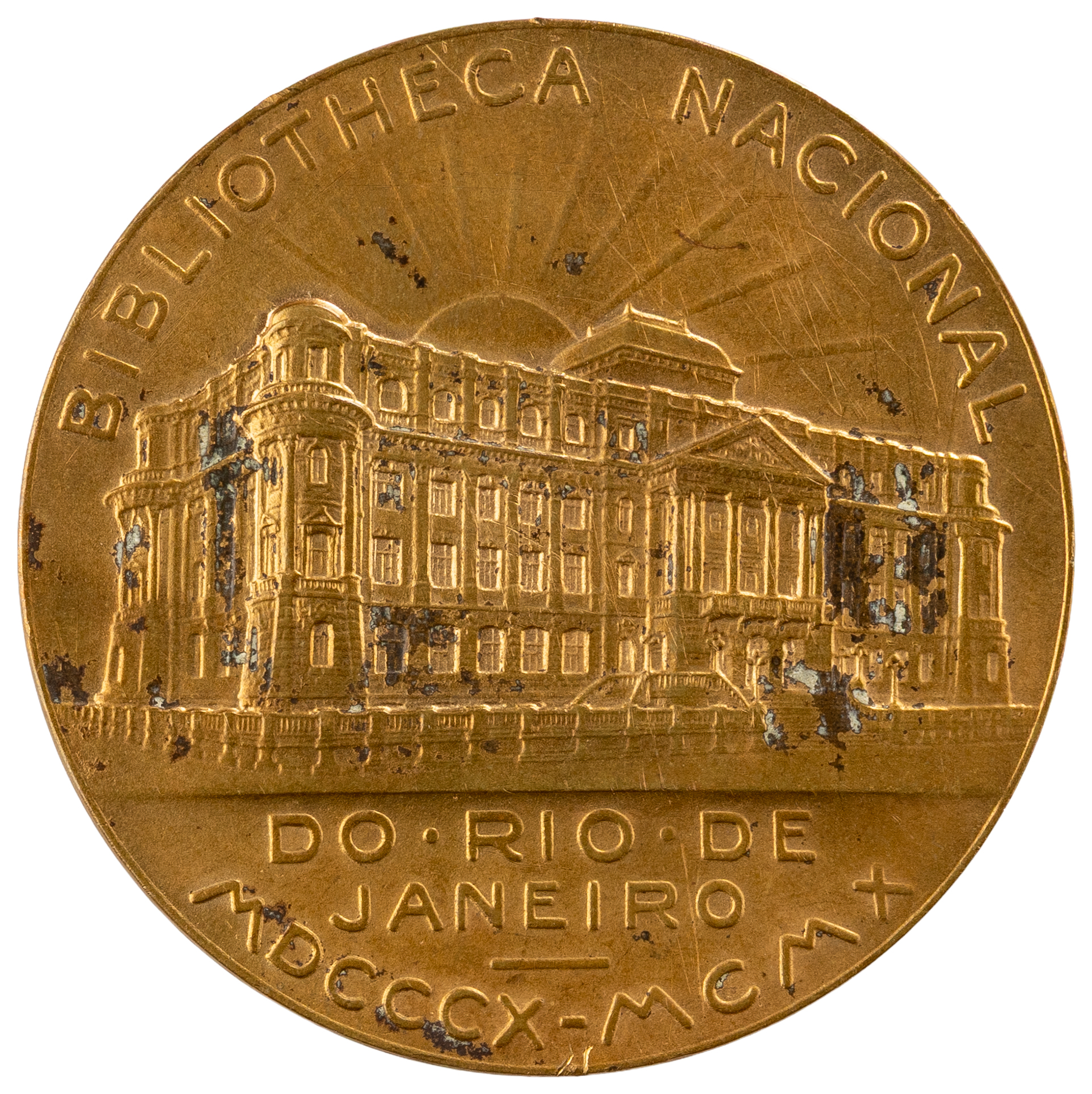 Brazil, National Library of Rio de Janeiro - Inauguration of the New Building Medal, 1910, EF